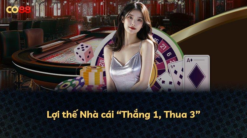 Lợi thế Nhà cái “Thắng 1, Thua 3”